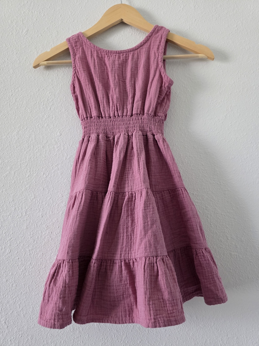 BearPaw Mauve Tiered Cotton Sundress